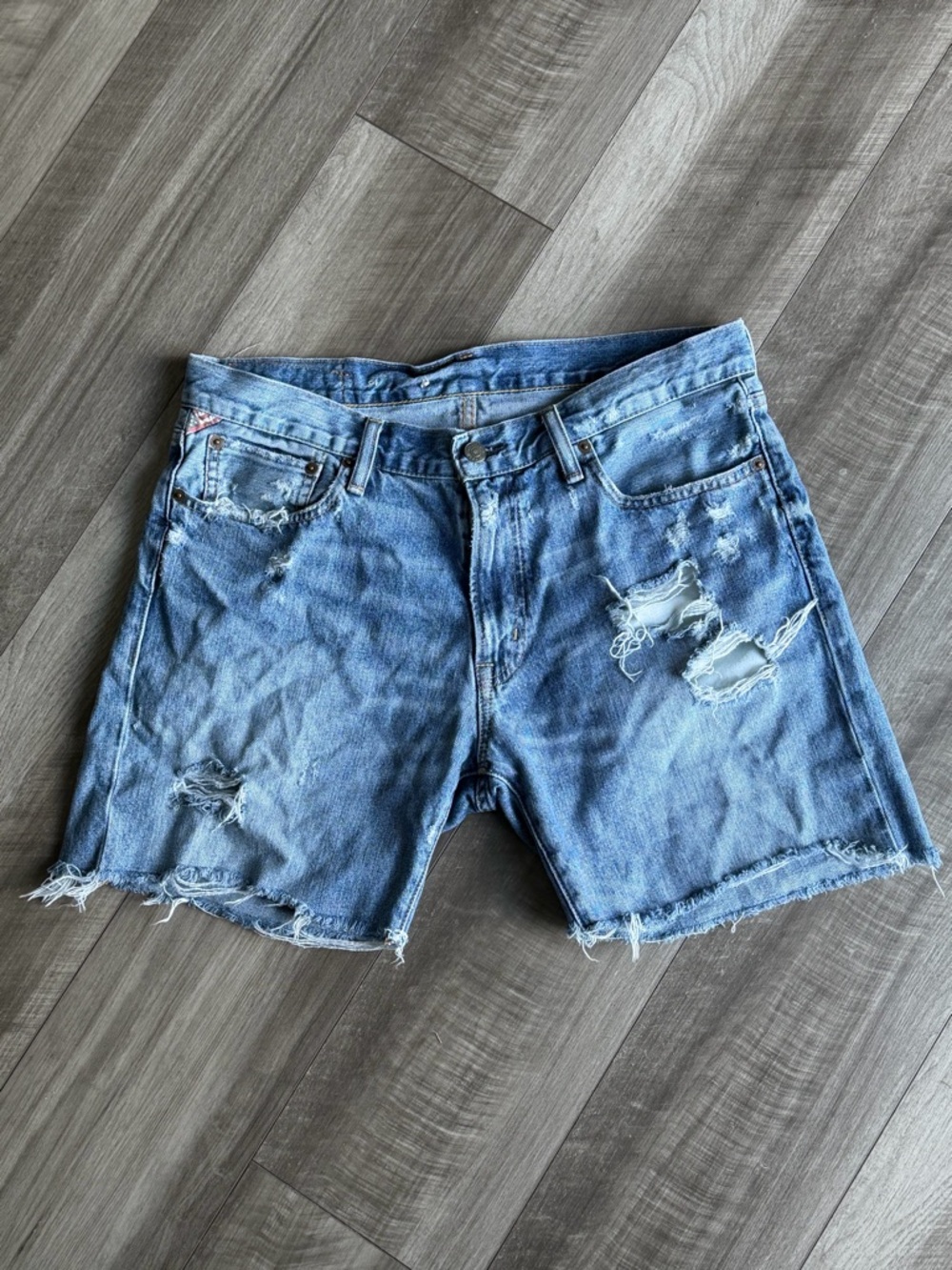 Denim & Supply Ralph Lauren Men's Distressed Cut Off Denim Shorts Sz 32 Jorts